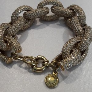 J Crew pave gold plated crystal bracelett